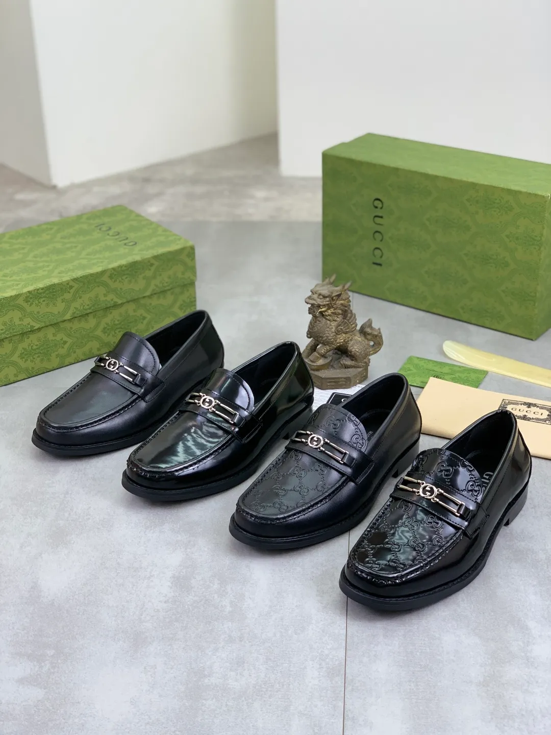 Men's men's shoes 💰P480 [New style] Water-dyed cowhide 💰💎💎💎 [Gucci] GUCCI high-end men's formal business leather shoes, original order 1:1 authentic goods! Original imported high-end open-edge beaded calfskin, original metal buckle, imported first-layer cowhide lining for feet, original outsole, men's shoe size: 38-45, 4️⃣ colors available